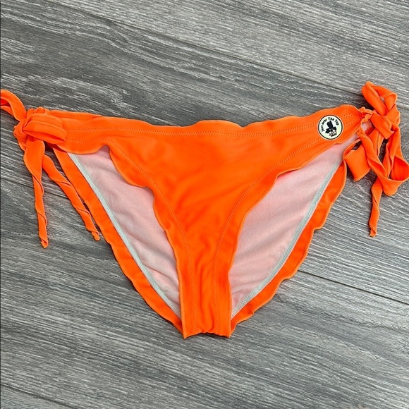 Jott Cassis side tie ruffle bikini bottoms side M - Picture 1 of 3